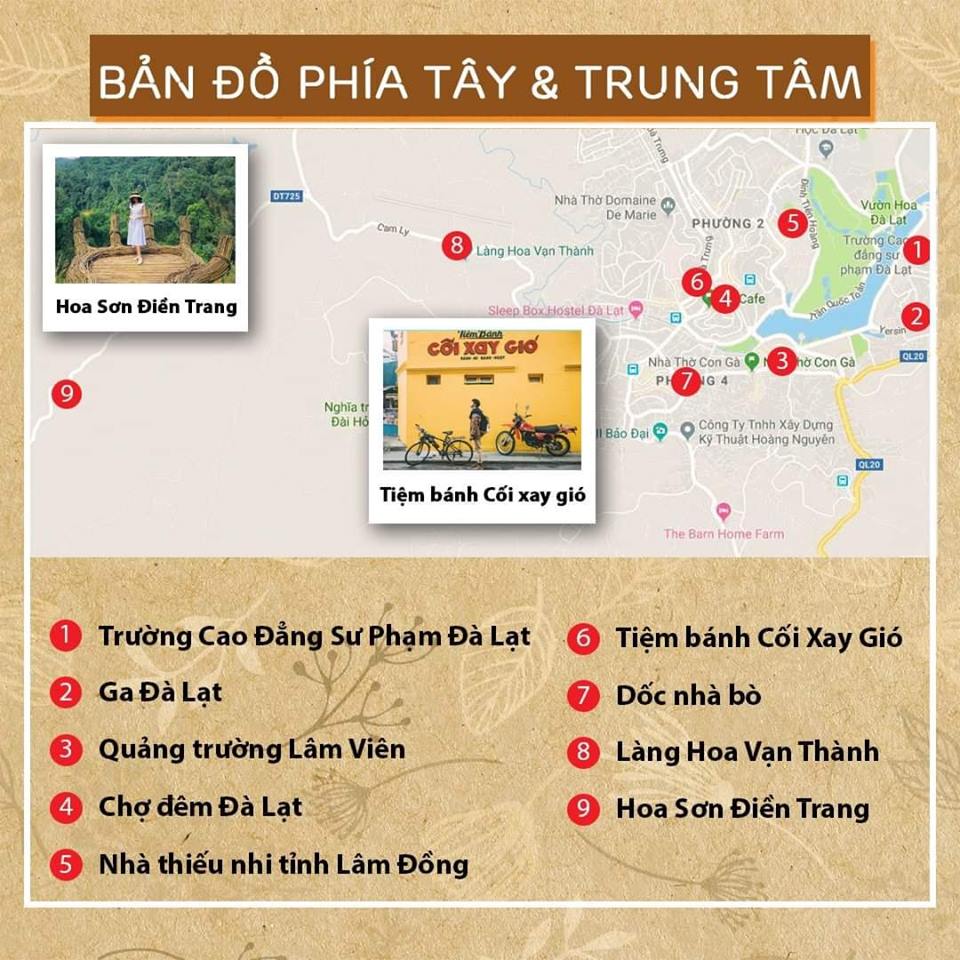 Bản đồ Du Lịch Đà Lạt Cho Các Bạn Du Lịch Tự Túc Tự Khám Phá Đà Lạt Thành Phố Ngàn Hoa 4004